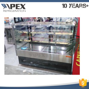 High Speed Cooling Cake Display Cooler Showcase for Supermarket